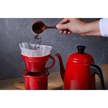 Le Creuset Stoneware Pour Over Coffee Cone in Cerise