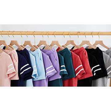 Haloumoning Girls Color Block Crop Tops and Shorts Set