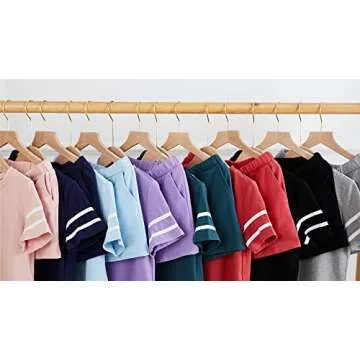 Haloumoning Girls Color Block Crop Tops and Shorts Set