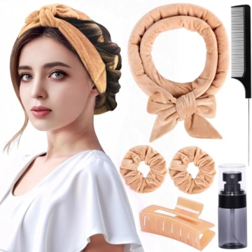 Heatless Velvet Hair Curlers for Gorgeous Waves Overnight