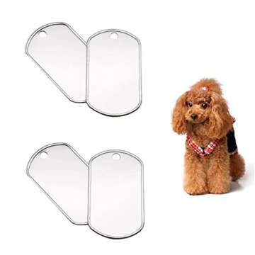 Orgrimmar 100 PCS Shiny Dog Tags Stainless Steel for Crafting