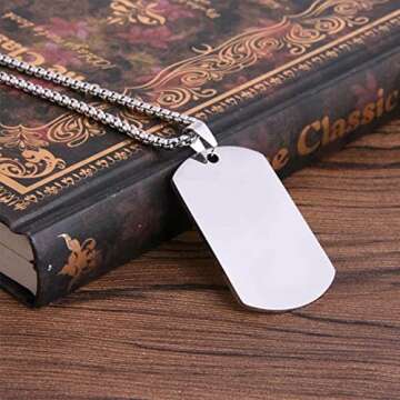 Orgrimmar 100 PCS Shiny Dog Tags Stainless Steel for Crafting