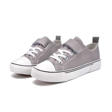 Zoroadke Kids Adjustable Canvas Sneakers for Active Play