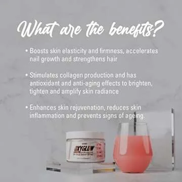 EHP Labs OxyGlow Natural Marine Collagen Powder - Hydrolyzed Marine Collagen Peptides Powder - Boosts Skin Elasticity & Firmness, Accelerates Nail Growth & Strengthens Hair, 30 Serves (Unflavored)