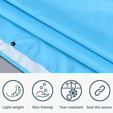 ANYOO Hooded Rain Poncho for Adults Waterproof Lightweight