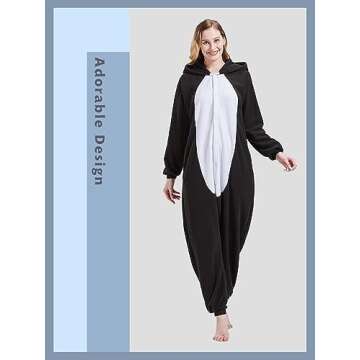 Magicalani Pengui Onesie Adult Pajamas- Unisex Halloween Animal Costume Sleepwear for Men & Women - ...