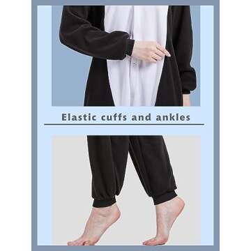 Magicalani Pengui Onesie Adult Pajamas- Unisex Halloween Animal Costume Sleepwear for Men & Women - Comfy & Fun Cosplay Outfit