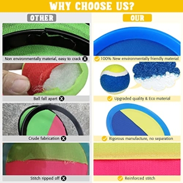 pigipigi Toss and Catch Ball Set for Kids Ages 3-12