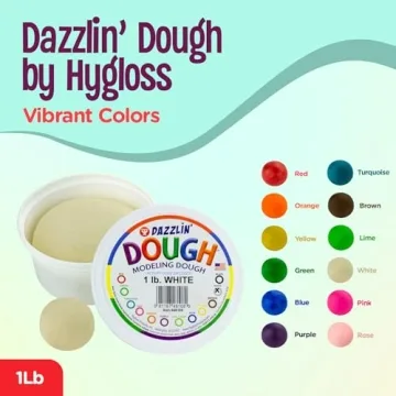 Hygloss Non-Toxic White Modelling Dough for Kids Arts & Crafts