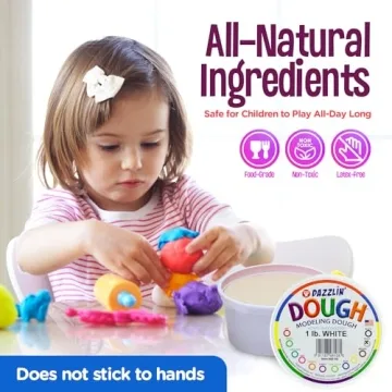 Hygloss Non-Toxic White Modelling Dough for Kids Arts & Crafts