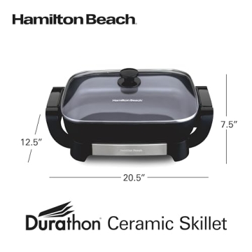 Hamilton Beach Electric Skillet with Removable Pan and Lid