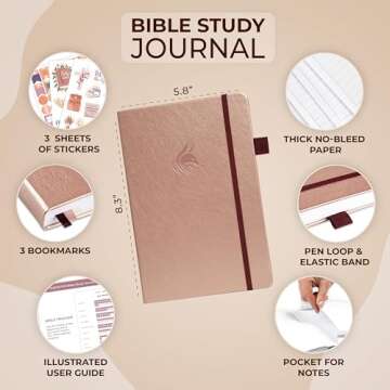 Clever Fox Bible Study Journal – Church Notes Notebook – Note Taking & Journaling Kit – Faith ...