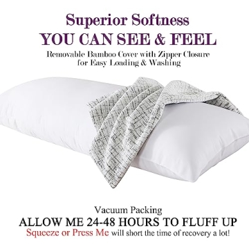 Ubauba Bamboo Memory Foam Body Pillow for Side Sleepers