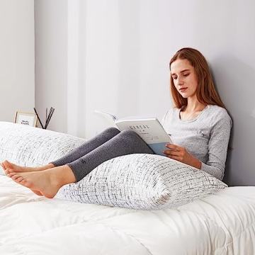 Ubauba Bamboo Memory Foam Body Pillow for Side Sleepers