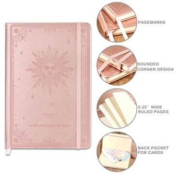 Artfan Ruled Notebook - Premium Faux Leather Journal