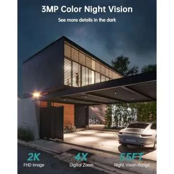 ZUMIMALL Security Cameras Wireless Outdoor - 4 Packs, 360° PTZ Outdoor Camera Wireless Solar Powered,2.4G WiFi, Spotlight/Siren//3MP Color Night Vision/AI Detection/IP66