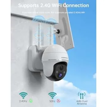 ZUMIMALL Security Cameras Wireless Outdoor - 4 Packs, 360° PTZ Outdoor Camera Wireless Solar Powered,2.4G WiFi, Spotlight/Siren//3MP Color Night Vision/AI Detection/IP66