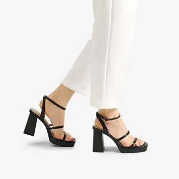 DREAM PAIRS Stylish Chunky Heel Sandals for Women