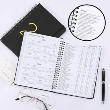 2025 Weekly Monthly Planner with Tabs & Pocket