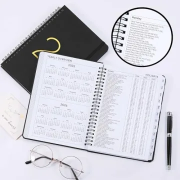 2025 Weekly Monthly Planner with Tabs & Pocket
