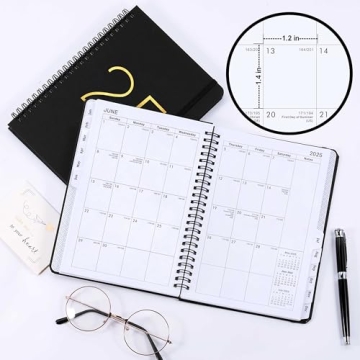 2025 Weekly Monthly Planner with Tabs & Pocket
