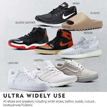 OLAMTAI Shoe Cleaner Kit for Sneaker, Cleaning Kit, Sneaker 10Oz with 3 Brush & Microfiber Towel Included, Shoe, Suede, Boot, Canvas, PU, Fabric, etc,Clear,(Madala-SC-210201)