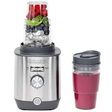 GE 5-Speed Blender with Two Personal Cups for Smoothies