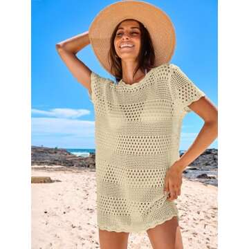 ANRABESS Crochet Summer Swim Cover Up for Women