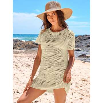 ANRABESS Crochet Summer Swim Cover Up for Women