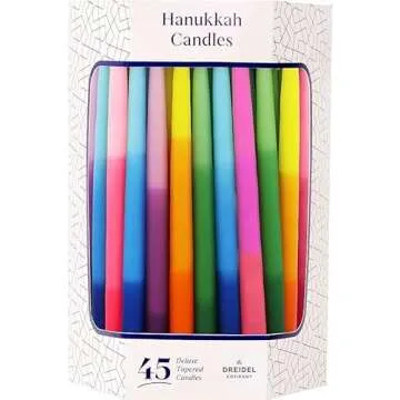 Vibrant Dripless Hanukkah Taper Candles for Menorahs