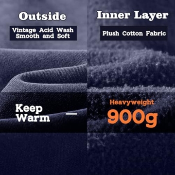 FAIABLE Mens Hoodies Pullover for Winter Comfort