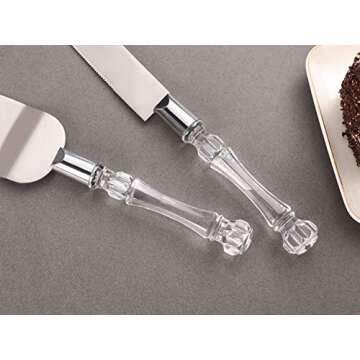 AW BRIDAL Personalized Wedding Cake Knife, Cake Cutting Set 2-Piece Dessert Set for Party Wedding Anniversary Bridal Shower Gifts for Couples//DK001CPP121//