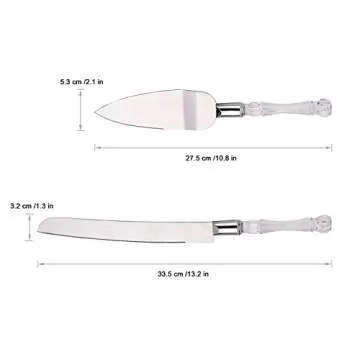 AW BRIDAL Personalized Wedding Cake Knife, Cake Cutting Set 2-Piece Dessert Set for Party Wedding Anniversary Bridal Shower Gifts for Couples//DK001CPP121//