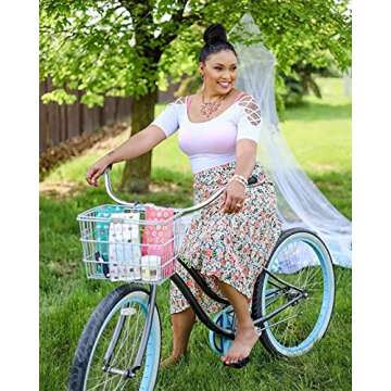 PRETTYGARDEN Women Bohemian Skirt for Summer Style