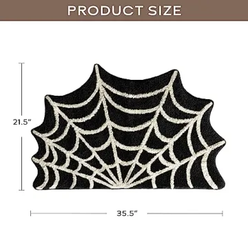 Gothic Spider Bathroom Rug for Halloween Decor