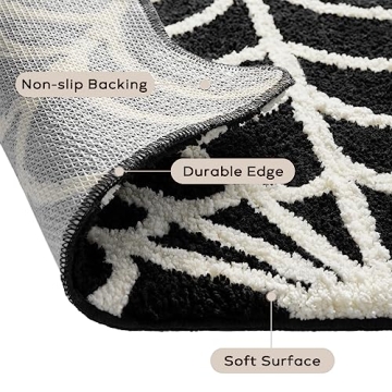 Gothic Spider Bathroom Rug for Halloween Decor