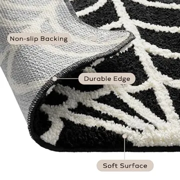 Gothic Spider Bathroom Rug for Halloween Decor