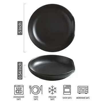 LYEOBOH Spoon Rest for Stove Top, Large Kitchen Spoon Holder, 5 Inch Ceramic Spoon Rest for Kitchen ...
