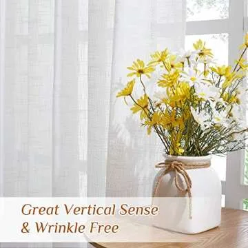 NICETOWN Semi Sheer Curtains for Home Office & Living Room