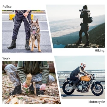 WIDEWAY Men's Military Combat Work Boots Tactical Motorcycle