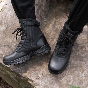 WIDEWAY Men's Military Combat Work Boots Tactical Motorcycle
