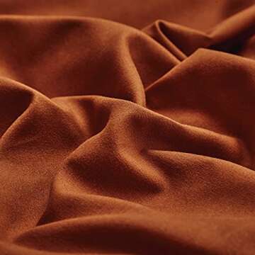Houseri Burnt Orange Comforter Set Queen Rust Bedding Sets Queen Size Terracotta Comforters Comfy Caramel Brown Solid Color Comforter Sets for Women Men Boys Girls Soft Reddish Brown Bed Quilts Queen