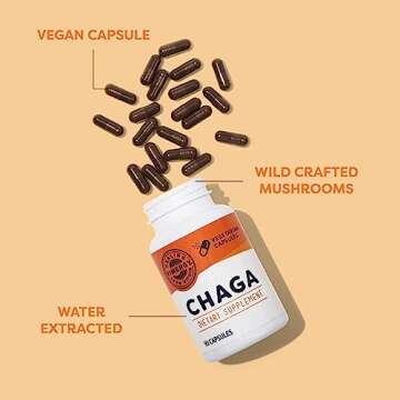 Vimergy Chaga Capsules – Superfood Cellular Support* – Cardiovascular Health Benefits* – Kosher, Vegan, Gluten-Free – 90 Capsules