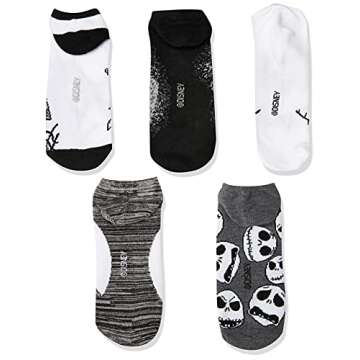 Disney Women's Nightmare Before Christmas No Show Socks