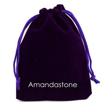 Natural Purple African Crystal Gemstone 8mm Round Beads Stretch Bracelet 7 Inch Unisex