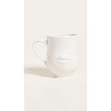 Jonathan Adler Reversible Muse Porcelain Mug, One Size (Pack of 1), White