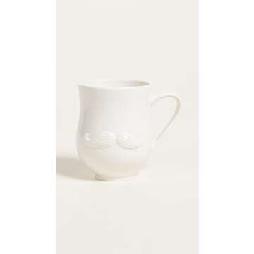 Jonathan Adler Reversible Muse Porcelain Mug, One Size (Pack of 1), White
