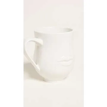 Jonathan Adler Reversible Muse Porcelain Mug, One Size (Pack of 1), White