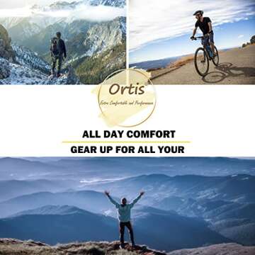 Ortis Men's Merino Wool Cushion Crew Socks for Outdoors