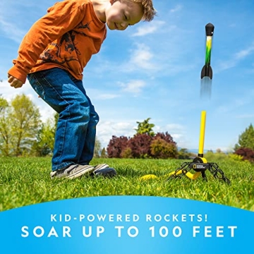 NATIONAL GEOGRAPHIC Air Rocket Toy with LED Lights for Kids